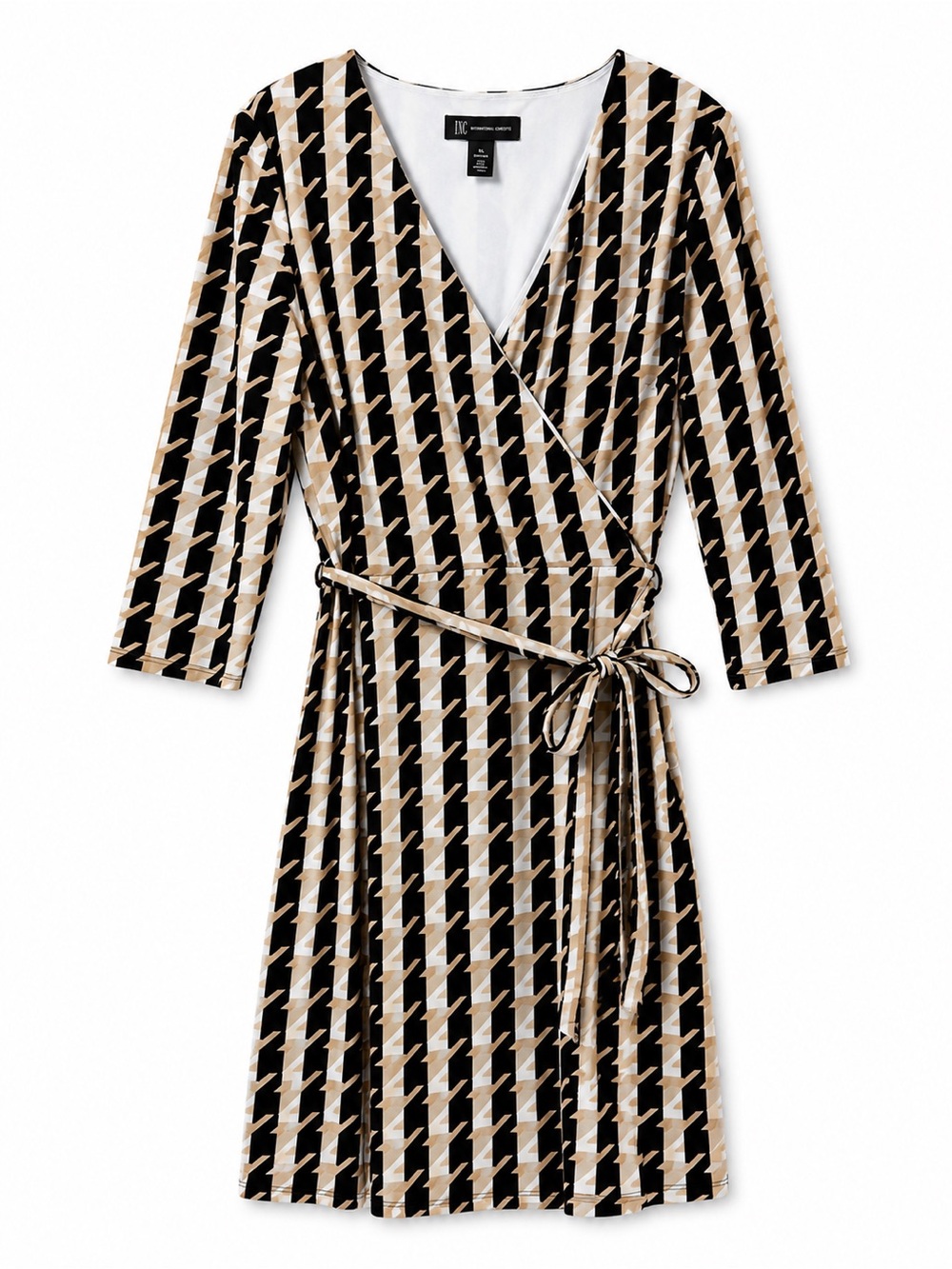 White House Black Market Geometric Wrap Dress – Size 16